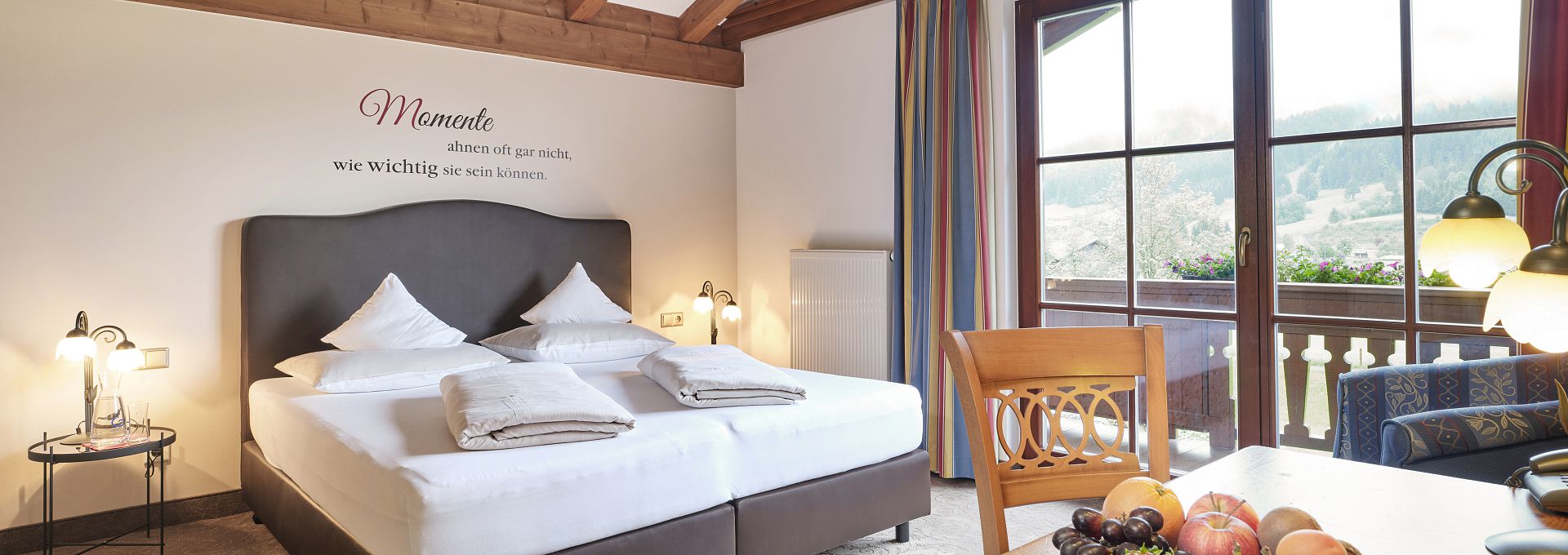 Kein Appartement verfügbar? Buchen Sie ein Zimmer inklusive Frühstück in unserem Hotel Hubertus
